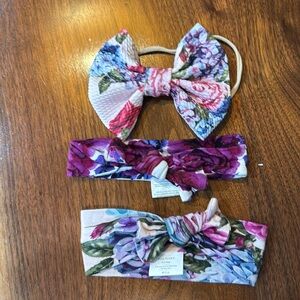 3 Posh Peanut baby girl bows